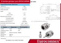 RG174/LMR100, N Hembra Crimpar, PTFE