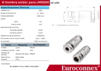 LMR200, N Femelle Clamp Type, PTFE