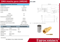 LMR240, SMA Mascle Crimpar, Daurat