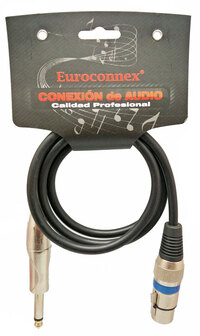 XLR Female to 6,35mm Mono Plug, 1m.