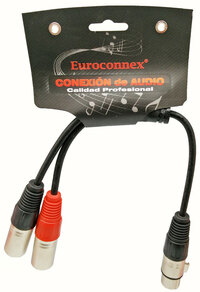 Ver informacion sobre 2*XLR Mâle - XLR femelle, 0,2m.