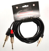 Ver informacion sobre 2*6,35mm Mono Plug to 3,5mm St. Plug, 3,0m.