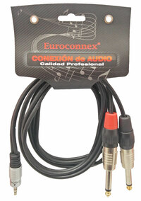 Ver informacion sobre 2*6,35mm Mono Plug to 3,5mm St. Plug, 1.5m.