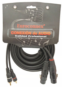 2*RCA Male to 2*XLR Female, 5m.