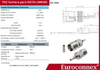 RG174/LMR100, TNC Femelle à Sertir, PTFE