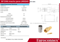 LMR240, R/P SMA Macho Crimpar, PTFE