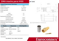 H155, SMA Macho Crimpar, PTFE