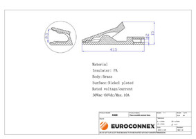 Pince cocodrile isolé 2mm. Noir