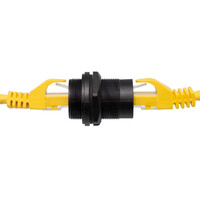 Adaptateur FTP RJ45 Femelle-Femelle à encastrer avec filetage, couvercle inclus