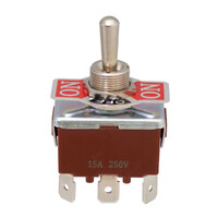 Ver informacion sobre 6P. 3WAYS TOGGLE SWITCH, RETURN, ON-OFF-(ON), 250V/15A