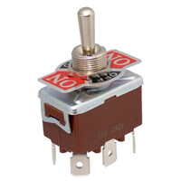 6P. 3WAYS TOGGLE SWITCH, RETURN, ON-OFF-(ON), 250V/15A