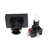 Arcade pushbutton with green LED, 41x23mm, Ø24mm, 16A/250V AC