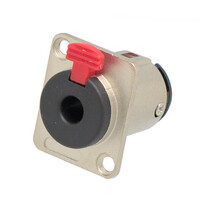 Ver informacion sobre Hembra para panel/chasis 6,4mm Jack Stereo metal con bloqueo