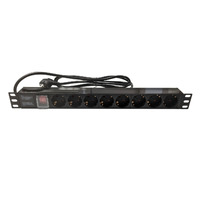 Ver informacion sobre Regleta de 8 Schuko 19", 1.8m, interruptor