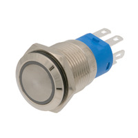 Ver informacion sobre 16mm. self locking switch with ring RGB LED 24V