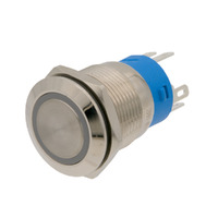 Ver informacion sobre 19mm. self locking switch with ring RGB LED 24V