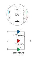 Pulsador 19mm Momentaneo[OFF-(ON)] | 3V RGB | Sin gravado