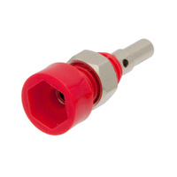 Base Femelle Rouge 2mm pour Banane avec Connexion de Soudure