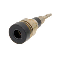 Ver informacion sobre Black 2mm Female Socket for Banana Plug to Screw onto Panel, 2.8mm FastON Connection Contact
