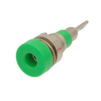 Green 2mm Female Socket for Banana Plug to Screw onto Panel, 2.8mm FastON Connection Contact