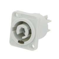 Base macho para connectores de corriente 3 Contactos 20A, Blanca compatible con powerCON