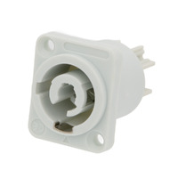 Ver informacion sobre Male base for 3-contact, 20A power connectors, white, compatible with powerCON.