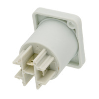 Male base for 3-contact, 20A power connectors, white, compatible with powerCON.