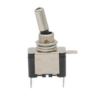 INTERRUPTOR 2P. A PALANCA CON LED VERDE, ON-OFF,  12V / 20A