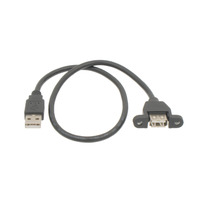 USB-A 2.0 Panel Mount Extender - 0,3m