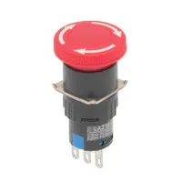 Ver informacion sobre Interruptor parada de emergencia [seta Ø23.6mm, rosca 16mm] ; 1 x NO + 1 x NC