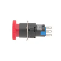 Interruptor parada de emergencia [seta Ø23.6mm, rosca 16mm] ; 1 x NO + 1 x NC