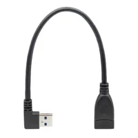 Ver informacion sobre Extensor USB-A 3.0, USB-A Macho acodado 90 grados a USB-A Hembra recto, 20cm
