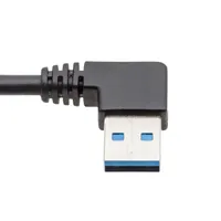 Extensor USB-A 3.0, USB-A Macho acodado 90 grados a USB-A Hembra recto, 20cm