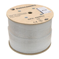 FTP Cat.6 100% Cu LSZH CPR 305m, White, rigid, Wooden spool