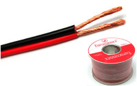 Ver informacion sobre Cable de Altavoz Paralelo Bicolor Rojo/Negro 2x1.00mm² CCA, Rollo de 100m