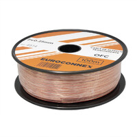 Ver informacion sobre Cable de Altavoz Paralelo Transparente 2x0.25mm² 100m - OFC