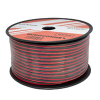 Cable de Altavoz Paralelo Bicolor Rojo/Negro 2x2.50mm² CCA, Rollo de 100m