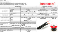 Câble Pourllèle CU OFC 2x0.25mm² Longitud: 100m
