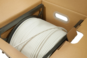UTP Cat.6A 100% CU LSZH CPR-Dca 305m, Blanc, rigide, Pull Box avec bobine interne