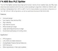 ABS Box type PLC splitter 1x8 SM SC/UCP