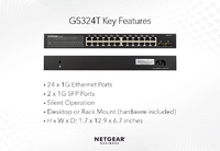 Switch SMART 24 puertos Gigabit con 2 puertos SFP