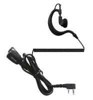 Ergonomic rotating earpiece with lapel microphone, for KENWOOD, TEAM, and HYT