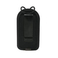 Funda universal amb clip en teixit cordura i color negre. Mida compacta