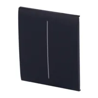 Ver informacion sobre Ajax LightSwitch CenterButton 2-gang. Pulsador Central Doble. Color Negro