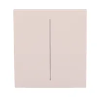 Ajax LightSwitch CenterButton 2-gang. Plusador Central Doble. Color Marfil