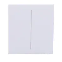 Ajax LightSwitch CenterButton 2-gang. Plusador Central Doble. Color Blanco