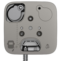 Detector sísmico cableado con un sensor de impacto adicional, Negro