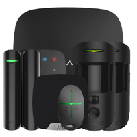 Ver informacion sobre Kit Ajax negro. Hub2 + 2MotionCamPHOD + DoorProtect Plus + SpaceControl + KeyPad + HomeSiren