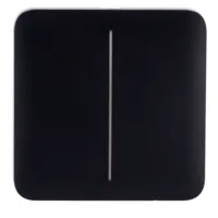 Ajax LightSwitch SoloButton 2-gang. Pulsador Doble. Color Negro