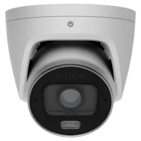 Cámara IP Turret 5 Megapíxel Ajax - 1/2.7" Progressive Scan CMOS - Lente varifocal motorizada 2.8~12 mm - IR 60 m | Luz blanca 40 m |  PoE 802.3at/af - 120 dB TrueWDR | Detección de movimiento | IA -  MicroSD hasta 256GB | Color Blanco